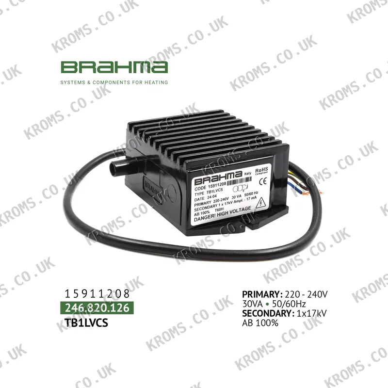 Brahma Ignition transformer TB1LVCS 15911208