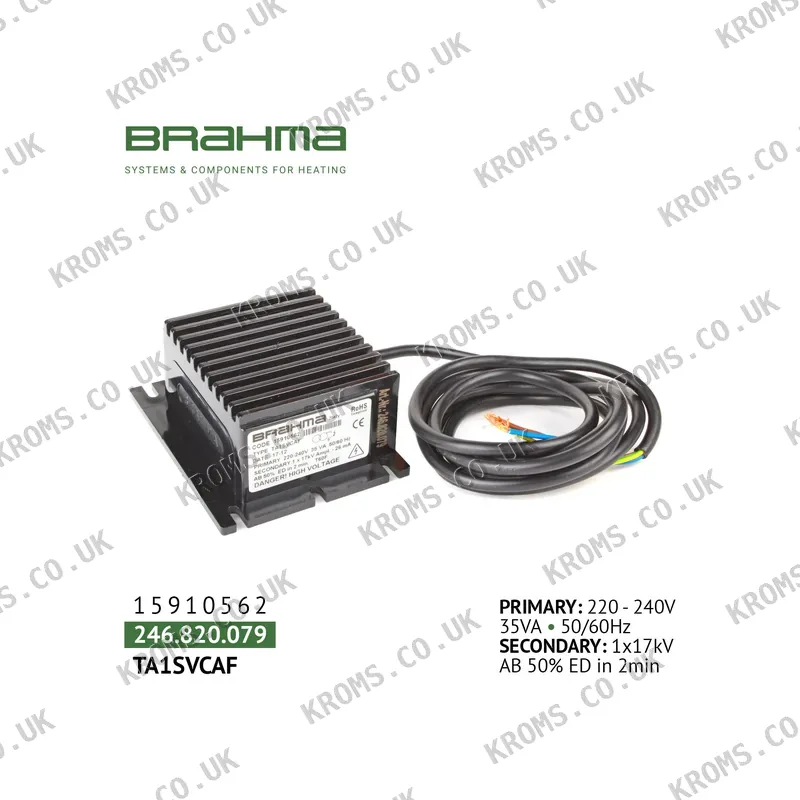 Brahma Ignition transformer TA1SVCAF 15910562