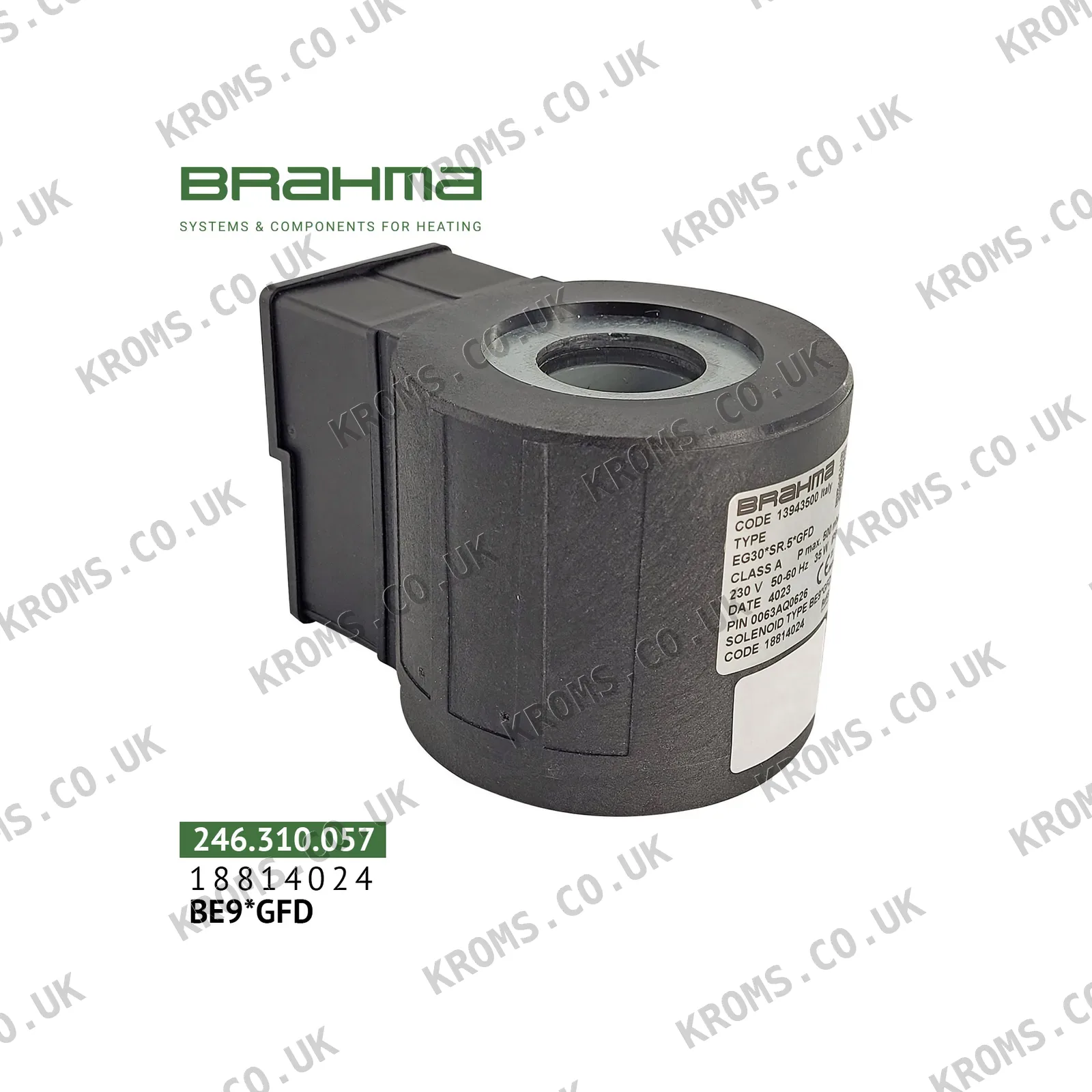Brahma Valve coil BE9*GFD 18814024