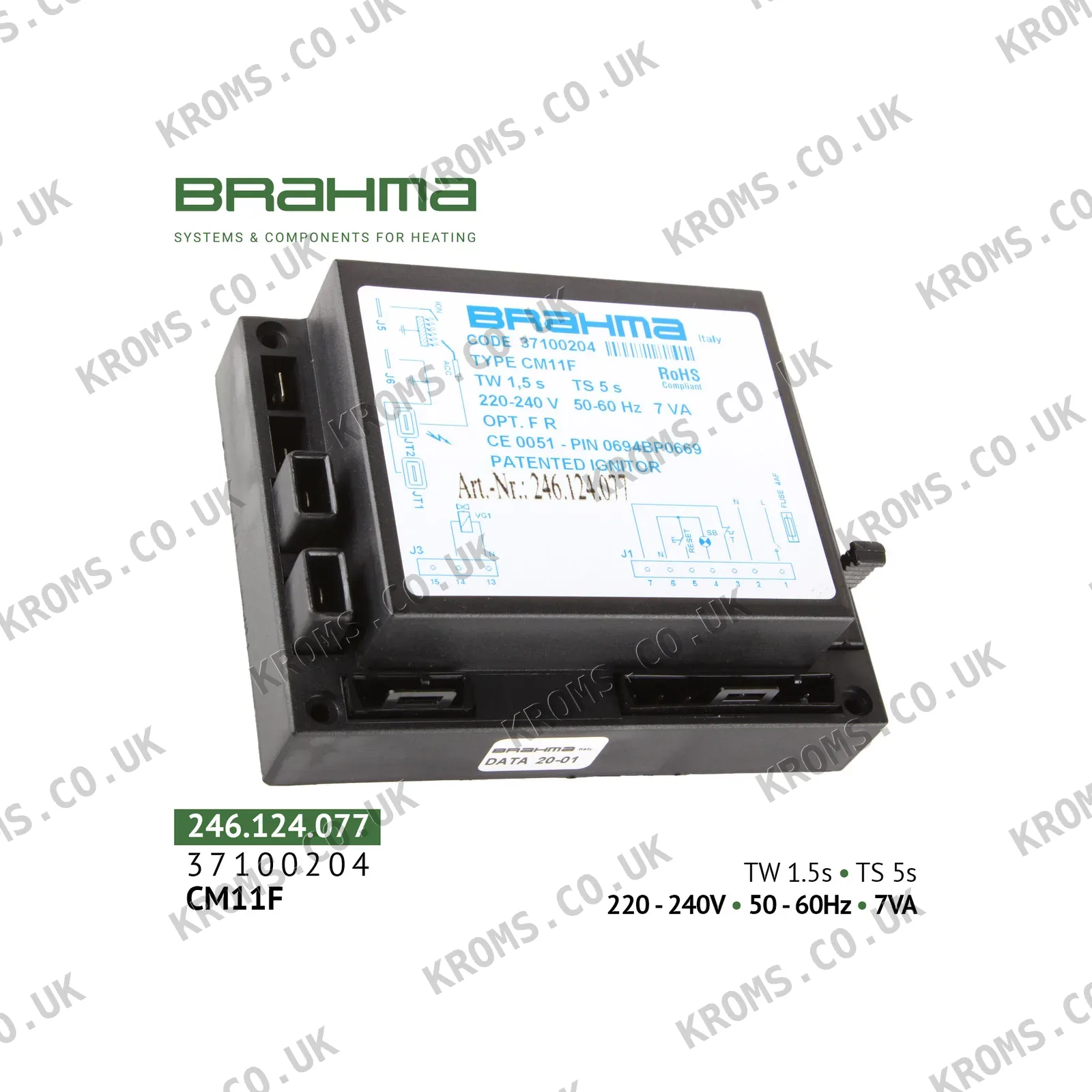 Brahma Burner management unit (burner control unit) CM11F 37100204
