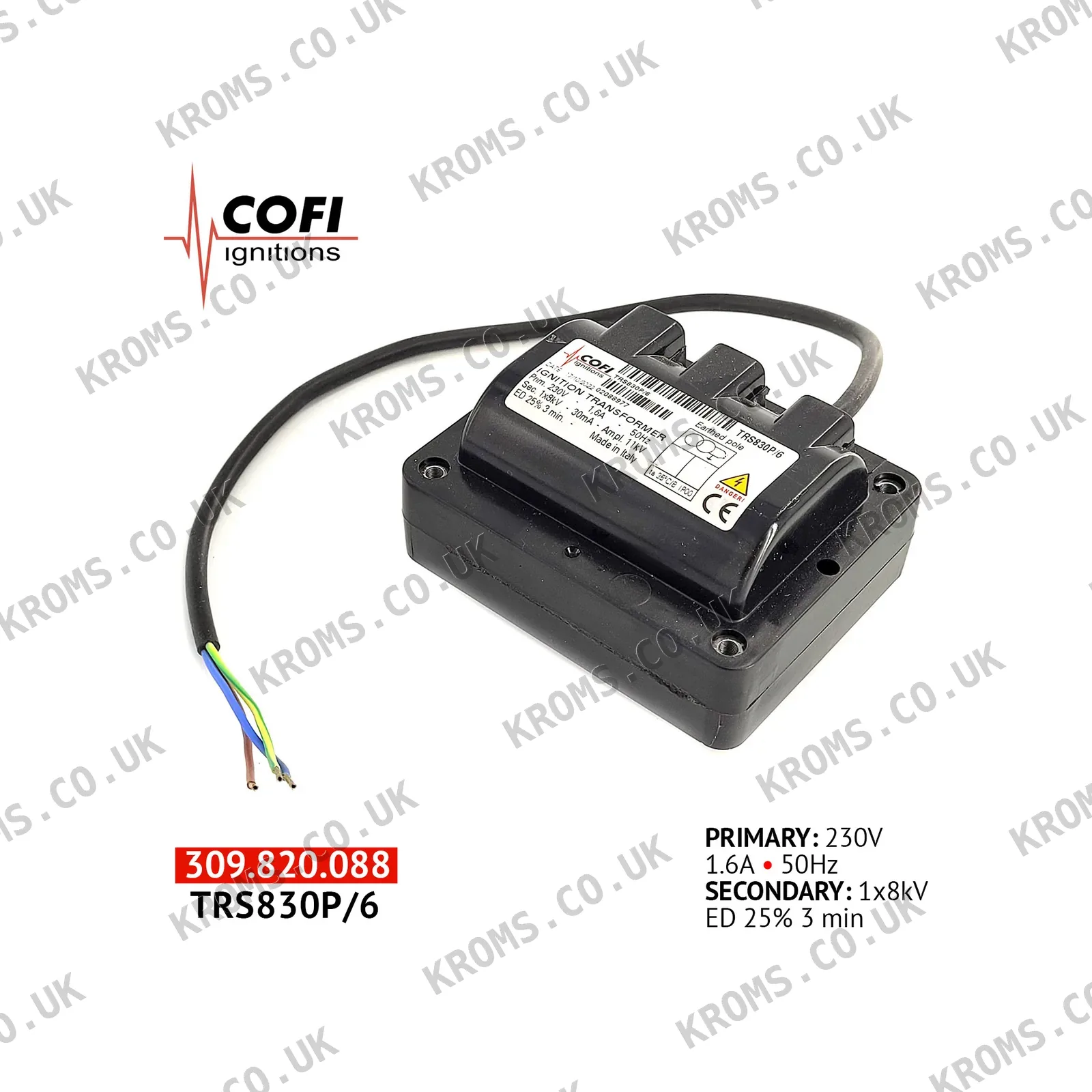 Cofi Ignition transformer TRS830P/6
