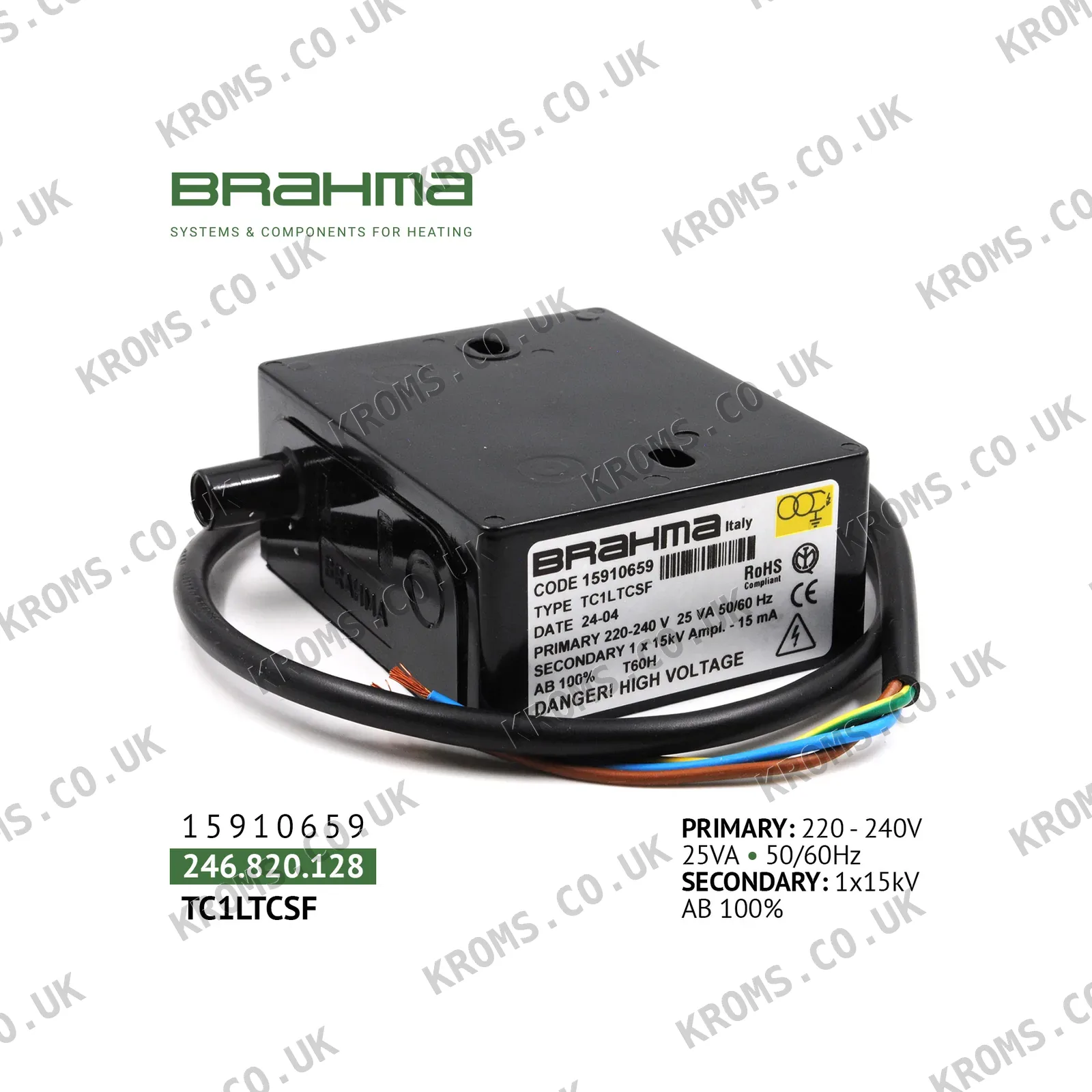 Brahma Ignition transformer TC1LTCSF 15910659
