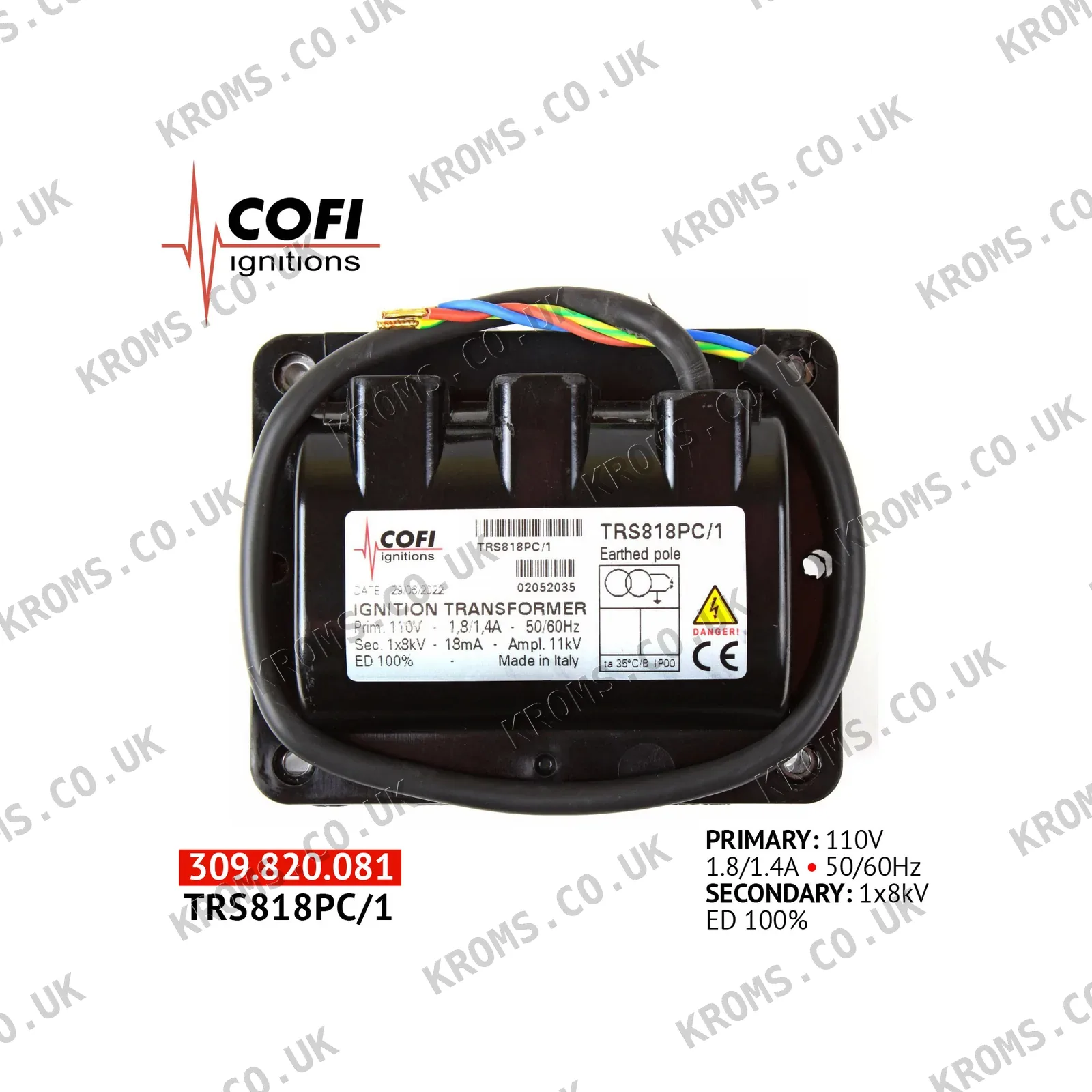 Cofi Ignition transformer TRS818PC/1
