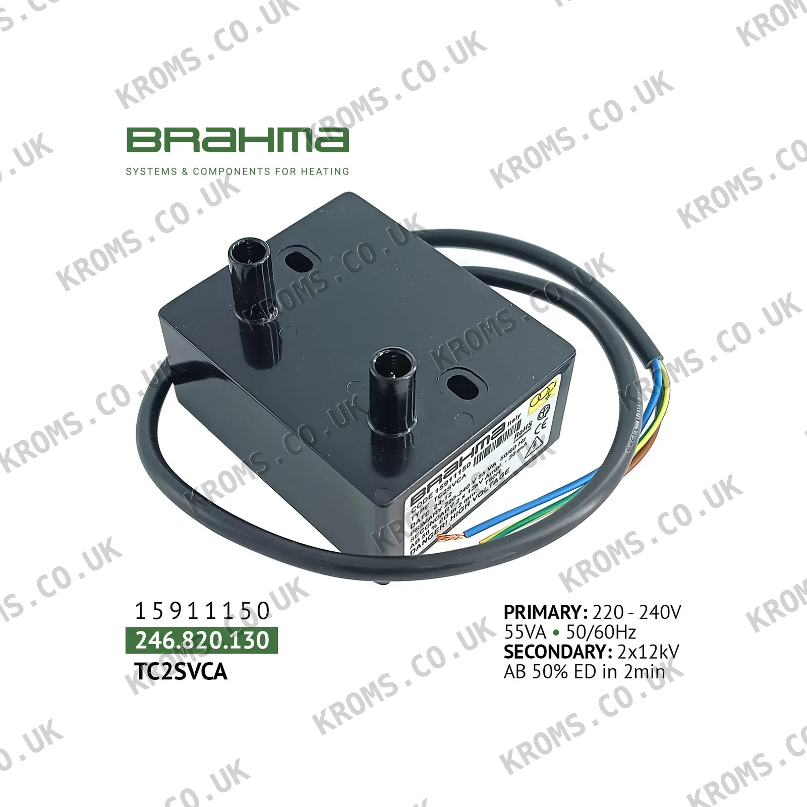 Brahma Ignition transformer TC2SVCA 15911150