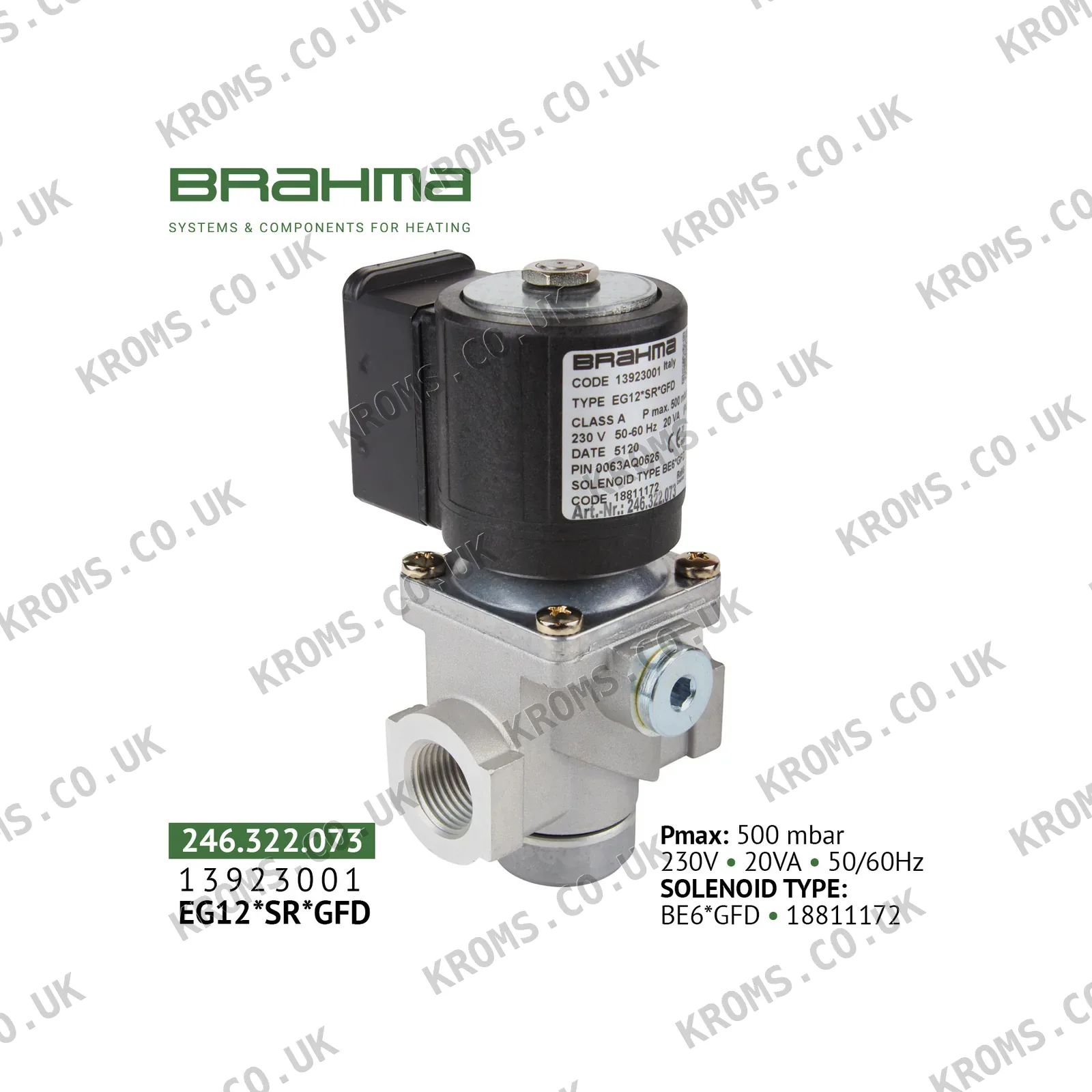 Brahma Gas valve EG12*SR*GFD 13923001