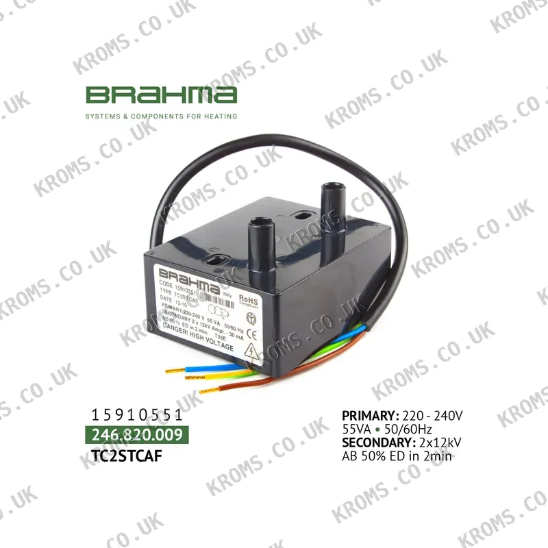 Brahma Ignition transformer TC2STCAF 15910551