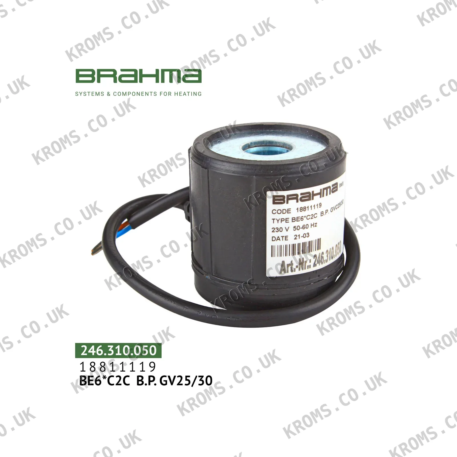 Brahma Solenoid coil BE6*C2C 18811119