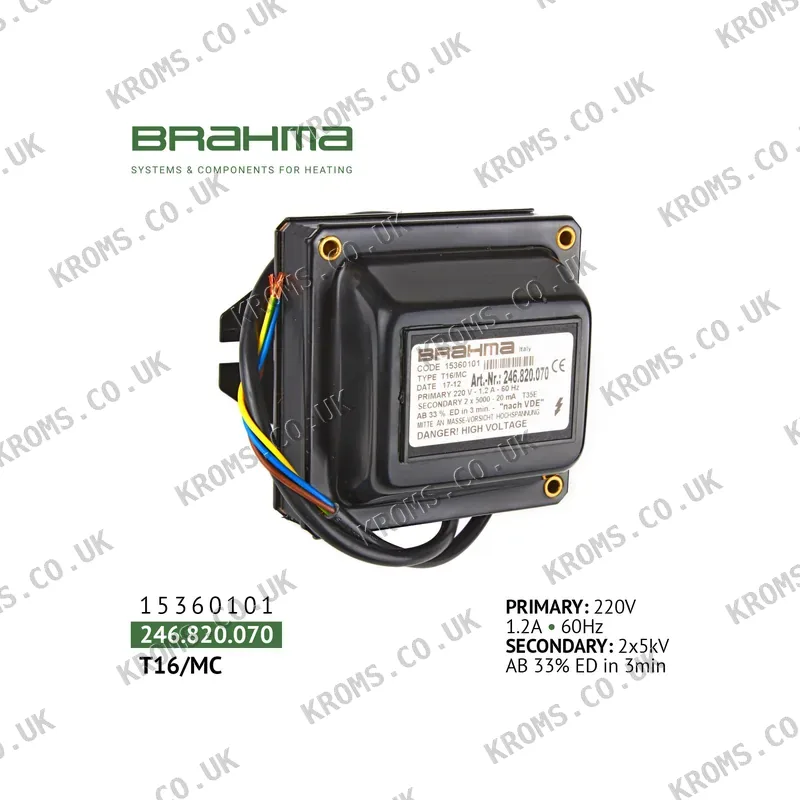 Brahma Ignition transformer T16/MC 15360101