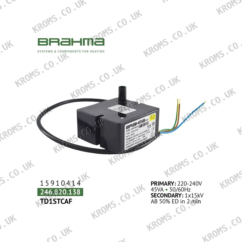 Brahma Ignition transformer TD1STCAF 15910414