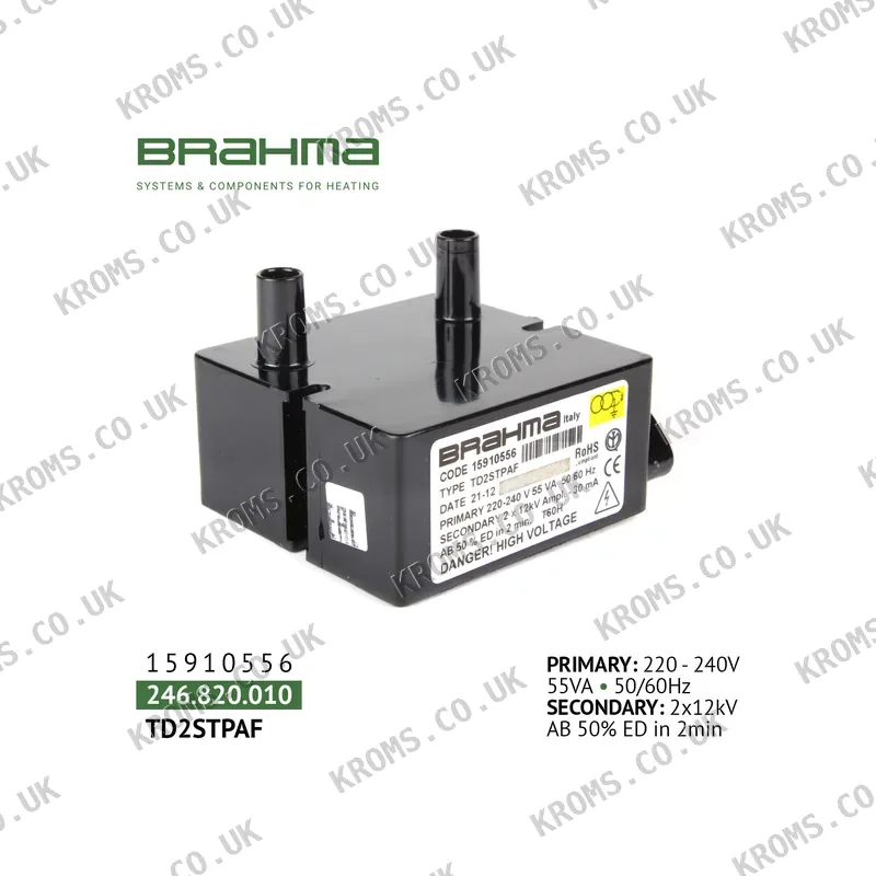 Brahma Ignition transformer TD2STPAF 15910556