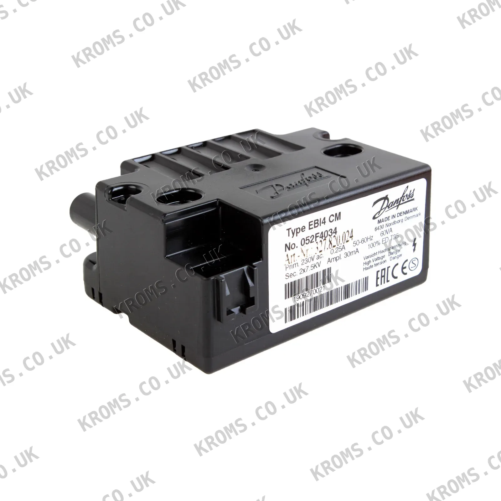 Danfoss Ignition transformer 052F4034 052F4234